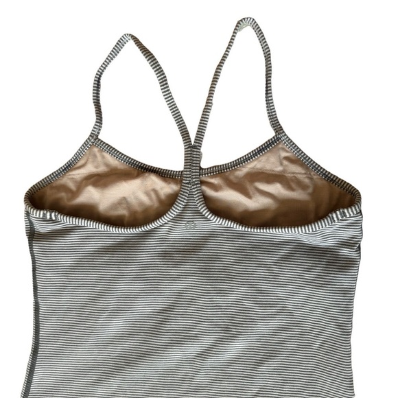 Lululemon Power Y Tank *Luon, Tonka Stripe Heathered Slate White, Size 8 - Picture 8 of 10